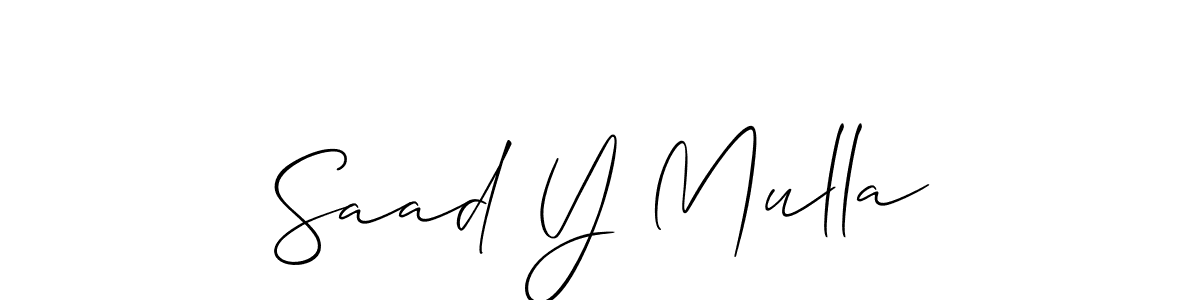 Make a short Saad Y Mulla signature style. Manage your documents anywhere anytime using Allison_Script. Create and add eSignatures, submit forms, share and send files easily. Saad Y Mulla signature style 2 images and pictures png