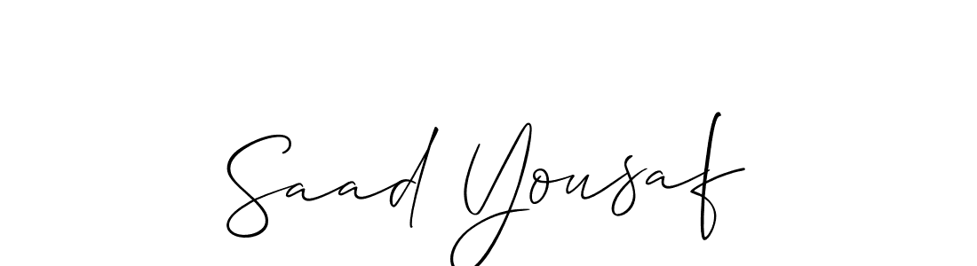 It looks lik you need a new signature style for name Saad Yousaf. Design unique handwritten (Allison_Script) signature with our free signature maker in just a few clicks. Saad Yousaf signature style 2 images and pictures png