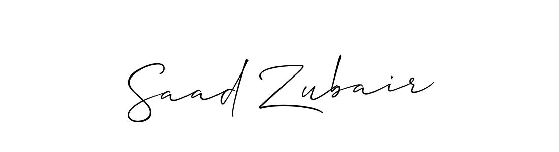 Also You can easily find your signature by using the search form. We will create Saad Zubair name handwritten signature images for you free of cost using Allison_Script sign style. Saad Zubair signature style 2 images and pictures png