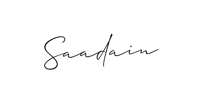 Best and Professional Signature Style for Saadain. Allison_Script Best Signature Style Collection. Saadain signature style 2 images and pictures png