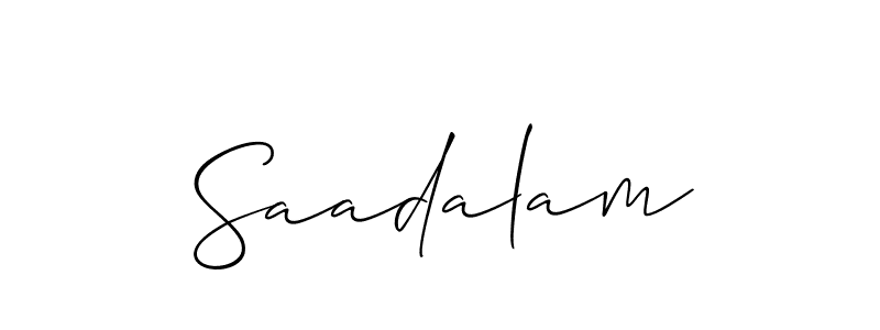 How to make Saadalam signature? Allison_Script is a professional autograph style. Create handwritten signature for Saadalam name. Saadalam signature style 2 images and pictures png