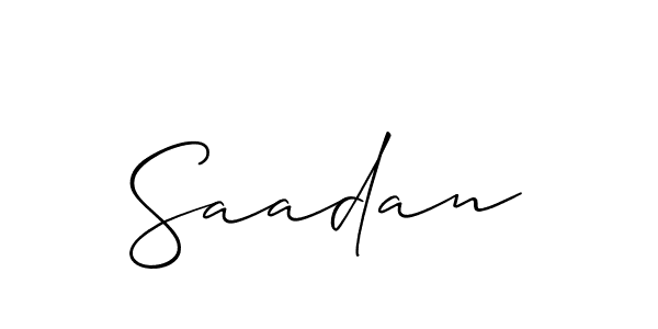 Also You can easily find your signature by using the search form. We will create Saadan name handwritten signature images for you free of cost using Allison_Script sign style. Saadan signature style 2 images and pictures png