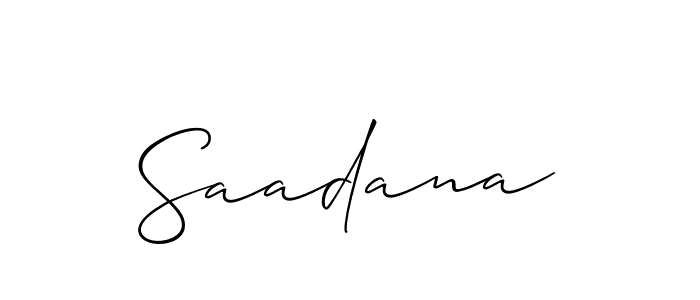 Make a beautiful signature design for name Saadana. Use this online signature maker to create a handwritten signature for free. Saadana signature style 2 images and pictures png