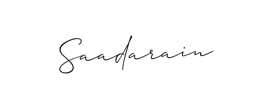 Best and Professional Signature Style for Saadarain. Allison_Script Best Signature Style Collection. Saadarain signature style 2 images and pictures png