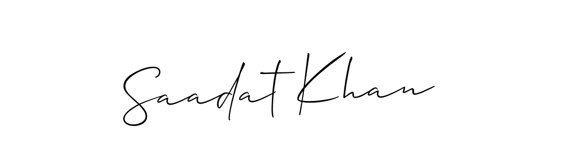 Saadat Khan stylish signature style. Best Handwritten Sign (Allison_Script) for my name. Handwritten Signature Collection Ideas for my name Saadat Khan. Saadat Khan signature style 2 images and pictures png