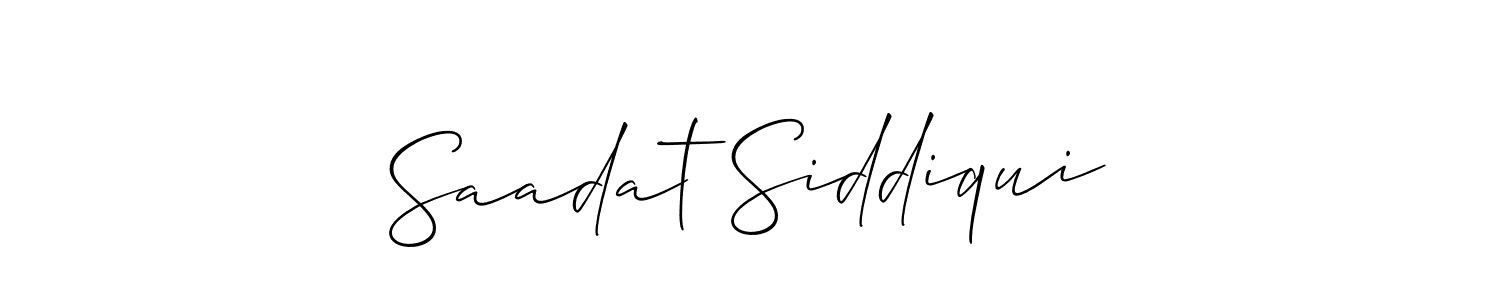 Saadat Siddiqui stylish signature style. Best Handwritten Sign (Allison_Script) for my name. Handwritten Signature Collection Ideas for my name Saadat Siddiqui. Saadat Siddiqui signature style 2 images and pictures png