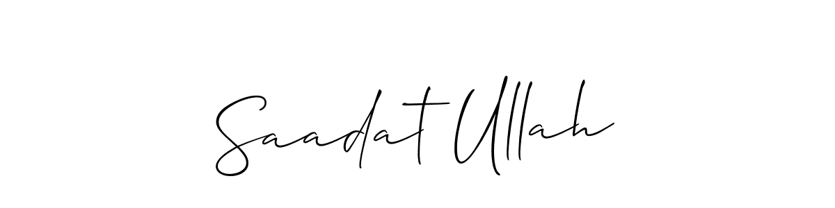 Also You can easily find your signature by using the search form. We will create Saadat Ullah name handwritten signature images for you free of cost using Allison_Script sign style. Saadat Ullah signature style 2 images and pictures png