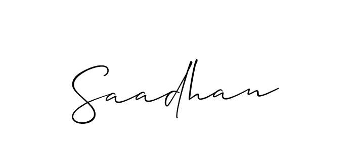 Best and Professional Signature Style for Saadhan. Allison_Script Best Signature Style Collection. Saadhan signature style 2 images and pictures png