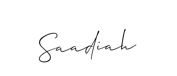 Once you've used our free online signature maker to create your best signature Allison_Script style, it's time to enjoy all of the benefits that Saadiah name signing documents. Saadiah signature style 2 images and pictures png