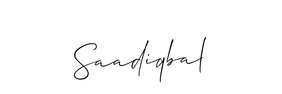 if you are searching for the best signature style for your name Saadiqbal. so please give up your signature search. here we have designed multiple signature styles  using Allison_Script. Saadiqbal signature style 2 images and pictures png