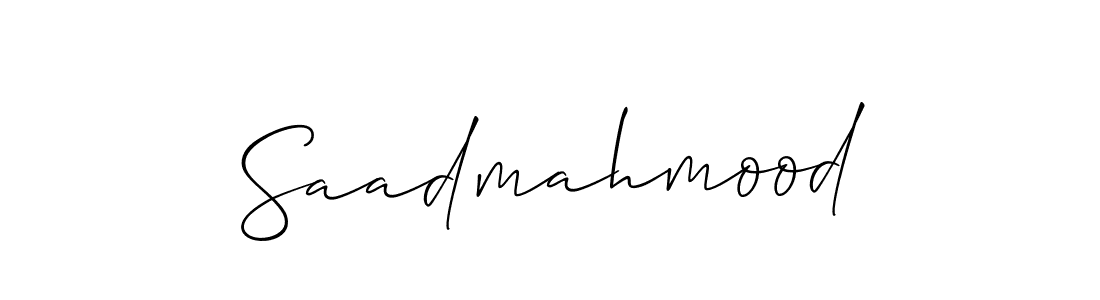 Also You can easily find your signature by using the search form. We will create Saadmahmood name handwritten signature images for you free of cost using Allison_Script sign style. Saadmahmood signature style 2 images and pictures png