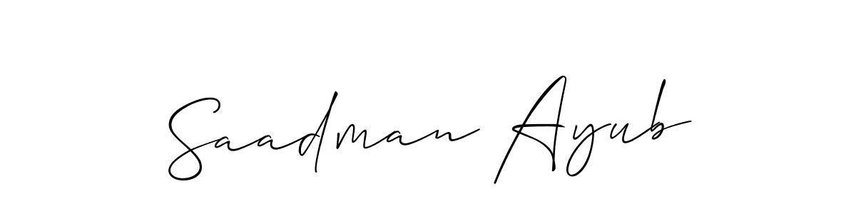You can use this online signature creator to create a handwritten signature for the name Saadman Ayub. This is the best online autograph maker. Saadman Ayub signature style 2 images and pictures png