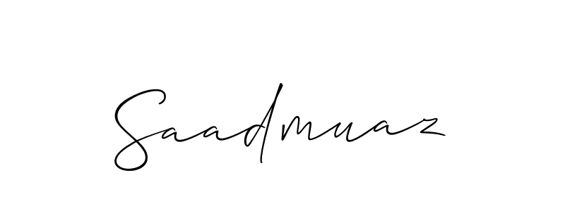 Use a signature maker to create a handwritten signature online. With this signature software, you can design (Allison_Script) your own signature for name Saadmuaz. Saadmuaz signature style 2 images and pictures png