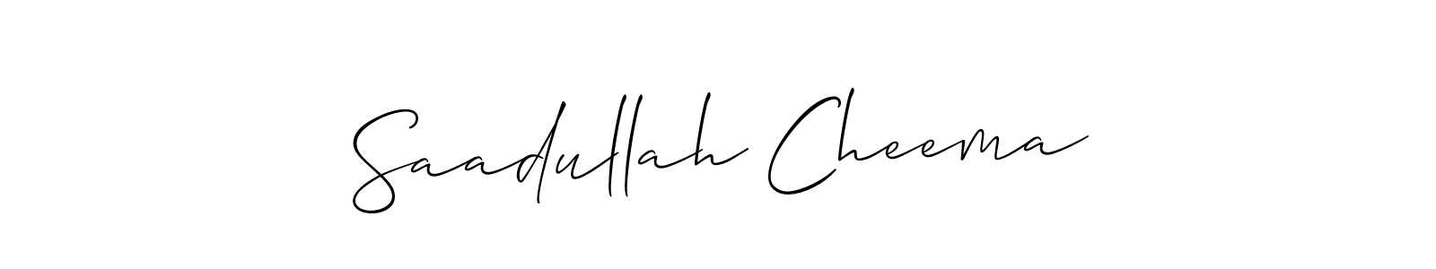 Make a beautiful signature design for name Saadullah Cheema. Use this online signature maker to create a handwritten signature for free. Saadullah Cheema signature style 2 images and pictures png