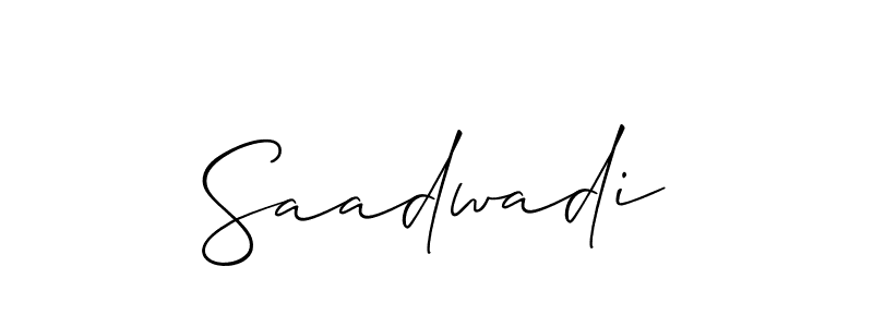 Make a beautiful signature design for name Saadwadi. Use this online signature maker to create a handwritten signature for free. Saadwadi signature style 2 images and pictures png