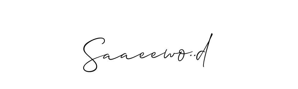 It looks lik you need a new signature style for name Saaeewo..d. Design unique handwritten (Allison_Script) signature with our free signature maker in just a few clicks. Saaeewo..d signature style 2 images and pictures png