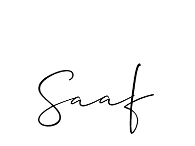 Saaf stylish signature style. Best Handwritten Sign (Allison_Script) for my name. Handwritten Signature Collection Ideas for my name Saaf. Saaf signature style 2 images and pictures png