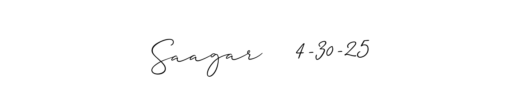 Once you've used our free online signature maker to create your best signature Allison_Script style, it's time to enjoy all of the benefits that Saagar    4-30-25 name signing documents. Saagar    4-30-25 signature style 2 images and pictures png