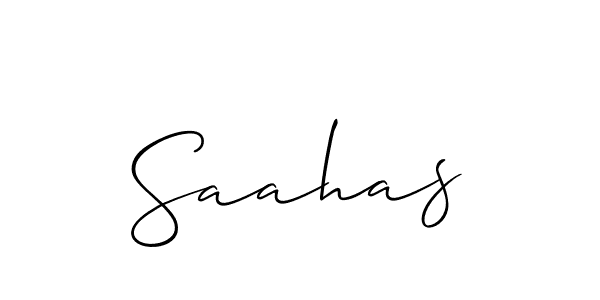 Best and Professional Signature Style for Saahas. Allison_Script Best Signature Style Collection. Saahas signature style 2 images and pictures png