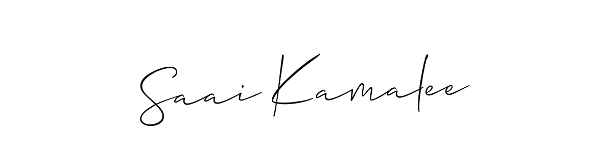 Design your own signature with our free online signature maker. With this signature software, you can create a handwritten (Allison_Script) signature for name Saai Kamalee. Saai Kamalee signature style 2 images and pictures png