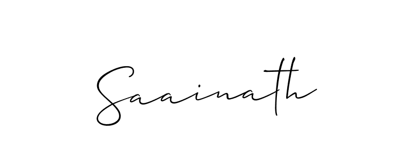 Create a beautiful signature design for name Saainath. With this signature (Allison_Script) fonts, you can make a handwritten signature for free. Saainath signature style 2 images and pictures png