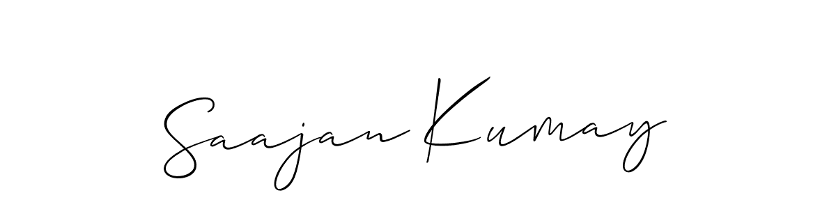 How to Draw Saajan Kumay signature style? Allison_Script is a latest design signature styles for name Saajan Kumay. Saajan Kumay signature style 2 images and pictures png