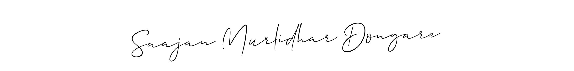 How to make Saajan Murlidhar Dongare signature? Allison_Script is a professional autograph style. Create handwritten signature for Saajan Murlidhar Dongare name. Saajan Murlidhar Dongare signature style 2 images and pictures png