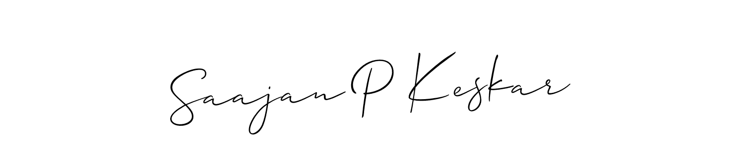 Saajan P Keskar stylish signature style. Best Handwritten Sign (Allison_Script) for my name. Handwritten Signature Collection Ideas for my name Saajan P Keskar. Saajan P Keskar signature style 2 images and pictures png