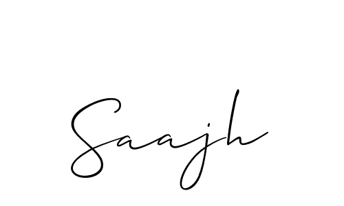 How to make Saajh signature? Allison_Script is a professional autograph style. Create handwritten signature for Saajh name. Saajh signature style 2 images and pictures png