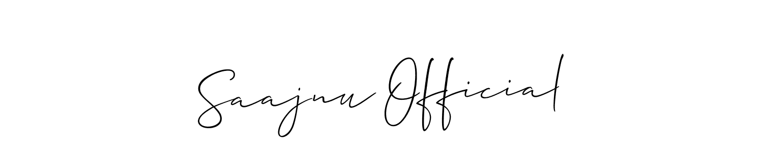 Saajnu Official stylish signature style. Best Handwritten Sign (Allison_Script) for my name. Handwritten Signature Collection Ideas for my name Saajnu Official. Saajnu Official signature style 2 images and pictures png