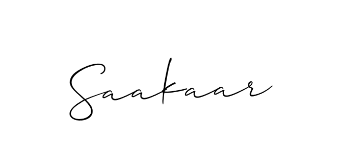 if you are searching for the best signature style for your name Saakaar. so please give up your signature search. here we have designed multiple signature styles  using Allison_Script. Saakaar signature style 2 images and pictures png