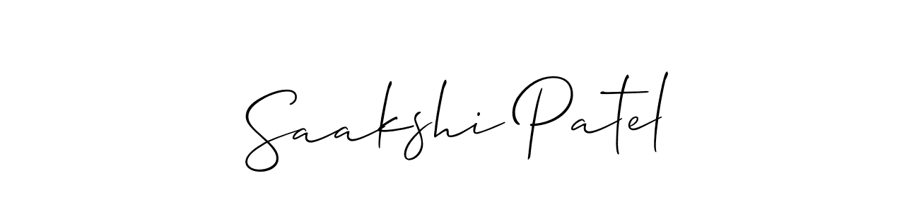 How to make Saakshi Patel signature? Allison_Script is a professional autograph style. Create handwritten signature for Saakshi Patel name. Saakshi Patel signature style 2 images and pictures png