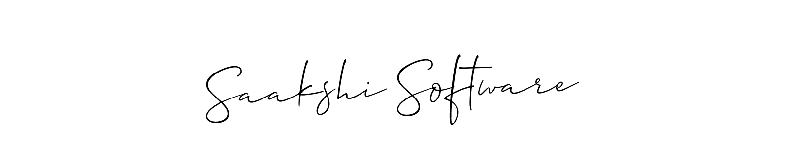 How to make Saakshi Software signature? Allison_Script is a professional autograph style. Create handwritten signature for Saakshi Software name. Saakshi Software signature style 2 images and pictures png
