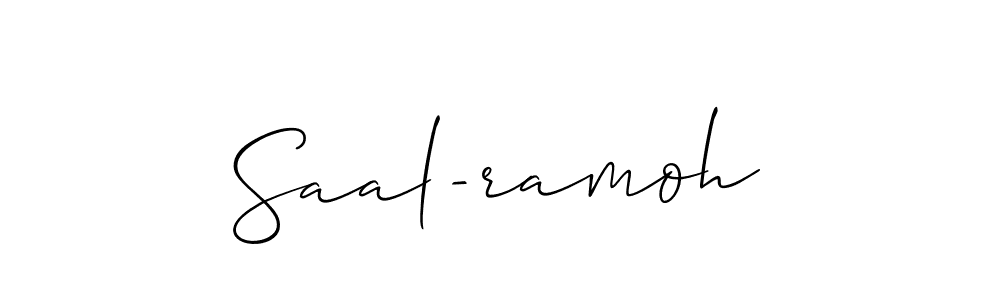 You should practise on your own different ways (Allison_Script) to write your name (Saal-ramoh) in signature. don't let someone else do it for you. Saal-ramoh signature style 2 images and pictures png