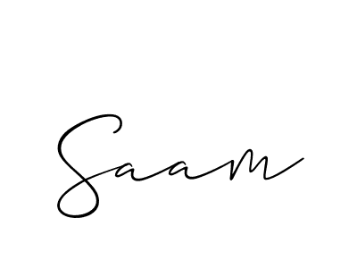 Also You can easily find your signature by using the search form. We will create Saam name handwritten signature images for you free of cost using Allison_Script sign style. Saam signature style 2 images and pictures png