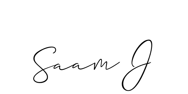How to make Saam J name signature. Use Allison_Script style for creating short signs online. This is the latest handwritten sign. Saam J signature style 2 images and pictures png
