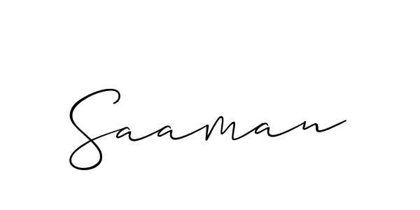 The best way (Allison_Script) to make a short signature is to pick only two or three words in your name. The name Saaman include a total of six letters. For converting this name. Saaman signature style 2 images and pictures png