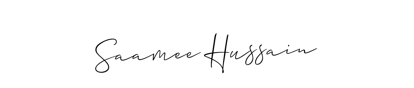 Once you've used our free online signature maker to create your best signature Allison_Script style, it's time to enjoy all of the benefits that Saamee Hussain name signing documents. Saamee Hussain signature style 2 images and pictures png