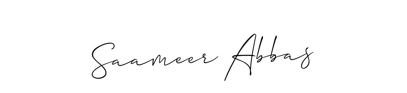 Saameer Abbas stylish signature style. Best Handwritten Sign (Allison_Script) for my name. Handwritten Signature Collection Ideas for my name Saameer Abbas. Saameer Abbas signature style 2 images and pictures png