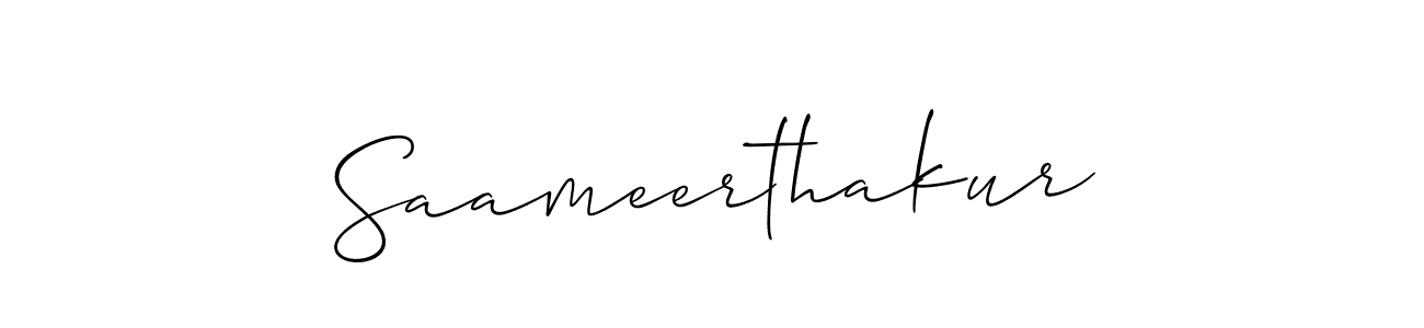 How to make Saameerthakur signature? Allison_Script is a professional autograph style. Create handwritten signature for Saameerthakur name. Saameerthakur signature style 2 images and pictures png