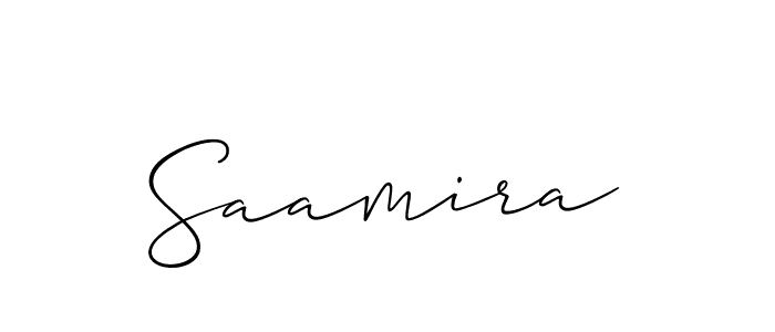 Allison_Script is a professional signature style that is perfect for those who want to add a touch of class to their signature. It is also a great choice for those who want to make their signature more unique. Get Saamira name to fancy signature for free. Saamira signature style 2 images and pictures png