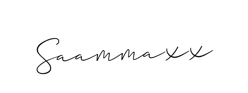 How to make Saammaxx signature? Allison_Script is a professional autograph style. Create handwritten signature for Saammaxx name. Saammaxx signature style 2 images and pictures png