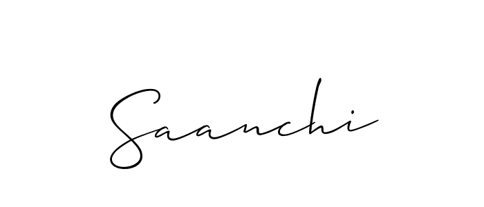 Use a signature maker to create a handwritten signature online. With this signature software, you can design (Allison_Script) your own signature for name Saanchi. Saanchi signature style 2 images and pictures png