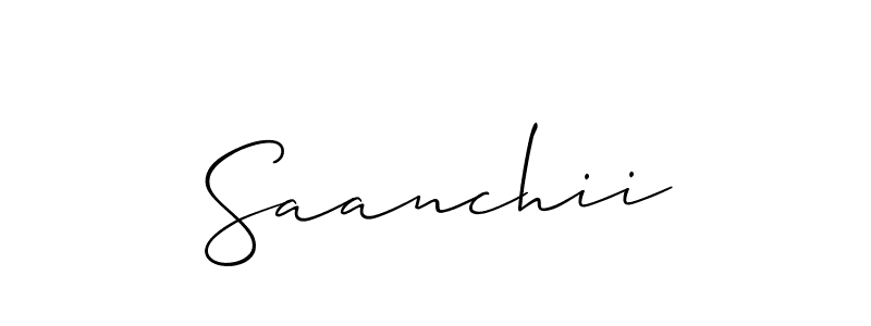 You should practise on your own different ways (Allison_Script) to write your name (Saanchii) in signature. don't let someone else do it for you. Saanchii signature style 2 images and pictures png