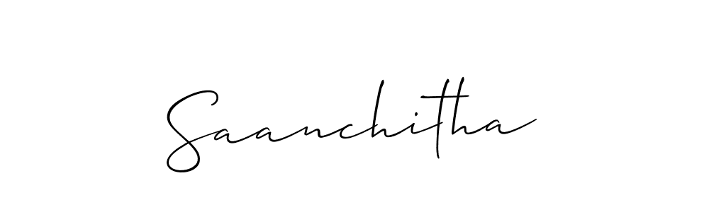 Also You can easily find your signature by using the search form. We will create Saanchitha name handwritten signature images for you free of cost using Allison_Script sign style. Saanchitha signature style 2 images and pictures png
