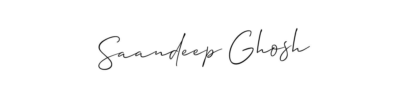 Create a beautiful signature design for name Saandeep Ghosh. With this signature (Allison_Script) fonts, you can make a handwritten signature for free. Saandeep Ghosh signature style 2 images and pictures png