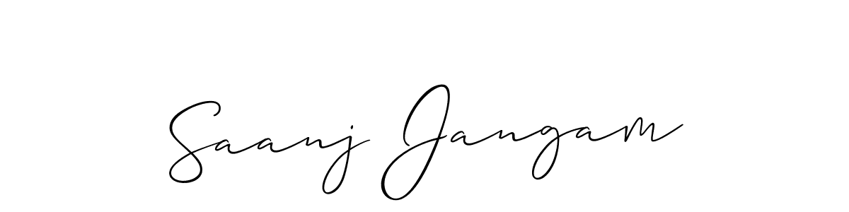 Similarly Allison_Script is the best handwritten signature design. Signature creator online .You can use it as an online autograph creator for name Saanj Jangam. Saanj Jangam signature style 2 images and pictures png