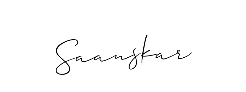 Make a short Saanskar signature style. Manage your documents anywhere anytime using Allison_Script. Create and add eSignatures, submit forms, share and send files easily. Saanskar signature style 2 images and pictures png