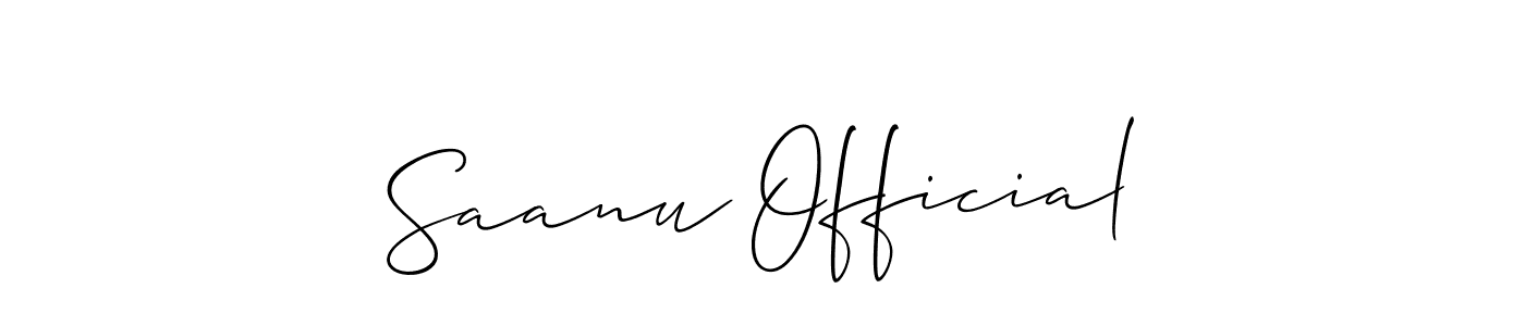 How to make Saanu Official signature? Allison_Script is a professional autograph style. Create handwritten signature for Saanu Official name. Saanu Official signature style 2 images and pictures png