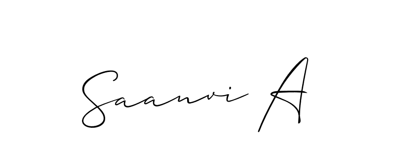 How to Draw Saanvi A signature style? Allison_Script is a latest design signature styles for name Saanvi A. Saanvi A signature style 2 images and pictures png